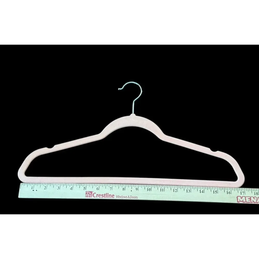 VTG Felt Clothes Non Slip Hangers (8) Closet Organization‎ Peach Colored READ
